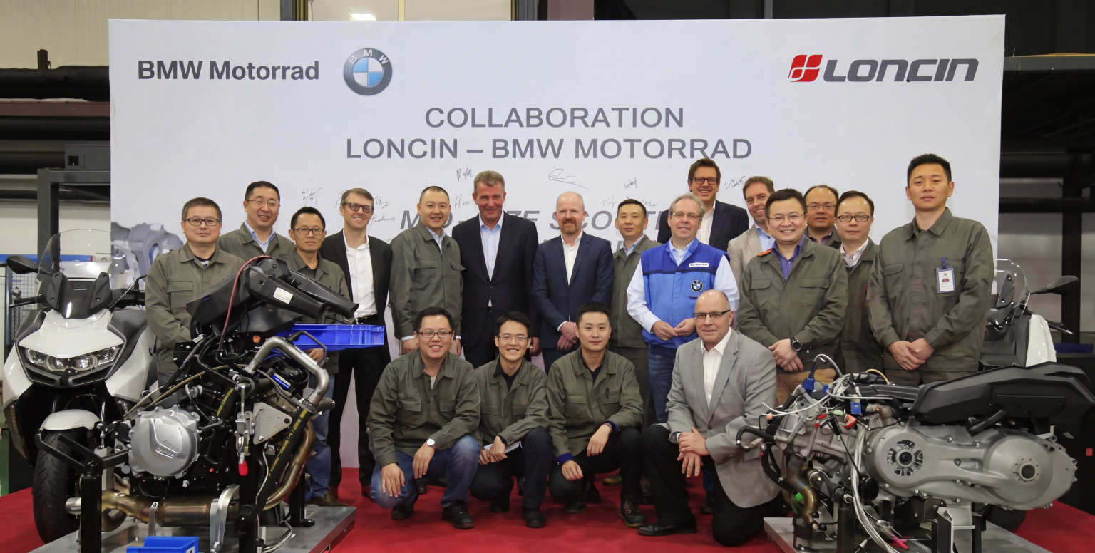 LONCIN and BMW Motorrad teams marking their engine partnership